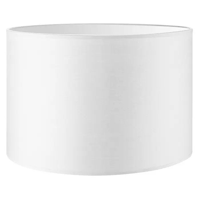 Home Sweet Home Lampenschirm Bling - Ø x H: 30 x 20 cm, Pure White, Baumwolle, Rund - Eine Nahaufnahme eines zylindrischen Lampenschirms. Der Lampenschirm ist weiß und hat eine glatte, matte Oberfläche.