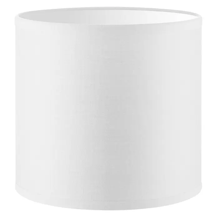 Home Sweet Home Lampenschirm Bling - Ø x H: 16 x 15 cm, Pure White, Baumwolle, Rund - Nahaufnahme eines schlichten, zylindrischen Lampenschirms aus weißem Stoff, der ein sanftes, diffuses Licht verspricht.