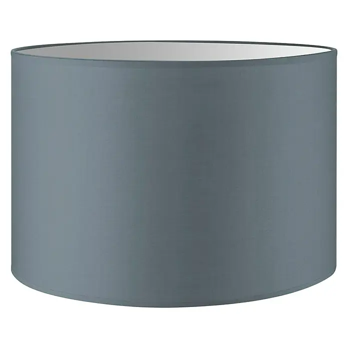 Home Sweet Home Lampenschirm Bling - Ø x H: 30 x 20 cm, Light Grey, Baumwolle, Rund - Nahaufnahme eines zylinderförmigen Lampenschirms in einem neutralen Grauton mit weißer Innenseite, ideal für eine sanfte Beleuchtung.
