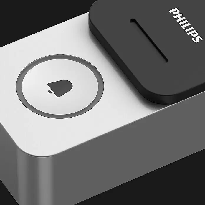 Philips WelcomeEye Farb-Video-Türsprechanlage Link - 1.920 x 1.080 Pixel (Full HD), Schwarz/Grau - Detailaufnahme