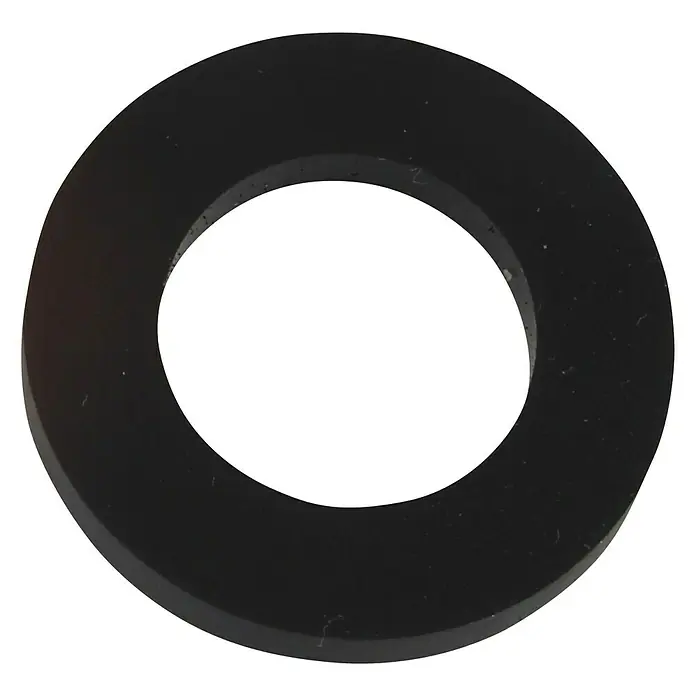 Gummidichtung - 9 x 14 x 1,5 mm, Geeignet für: Flexschläuche, 4 Stk. - Ein schwarzer Gummi-O-Ring, der für verschiedene Dichtungsanwendungen geeignet ist, mit einer klaren runden Form und einheitlicher Oberfläche.