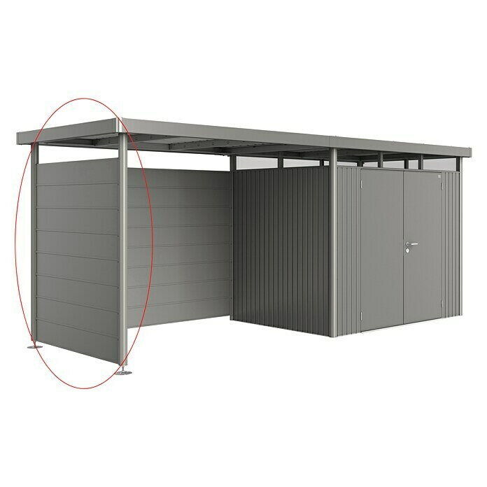Biohort HighLine Seitenwand (Passend für: Biohort HighLine Seitendach H2, Quarzgrau Metallic)