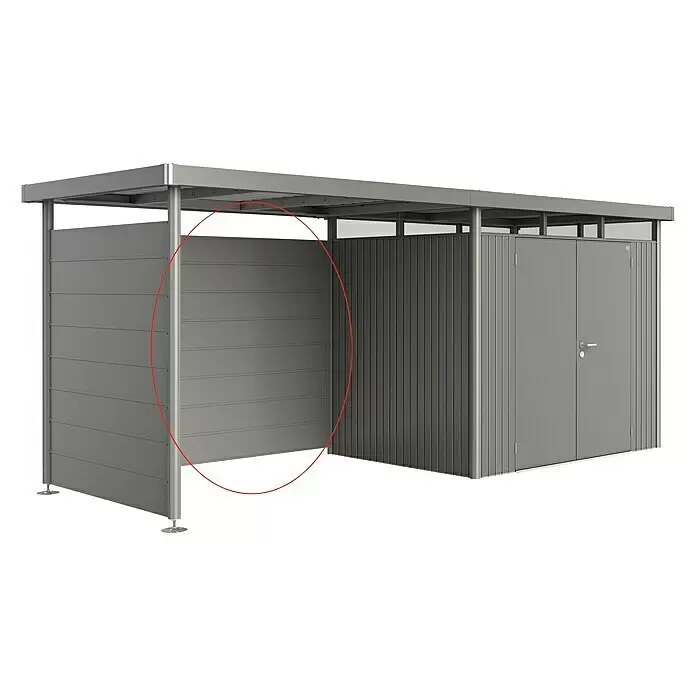 Biohort HighLine Rückwand H2 - H5 - Quarzgrau Metallic - Diagonale Ansicht