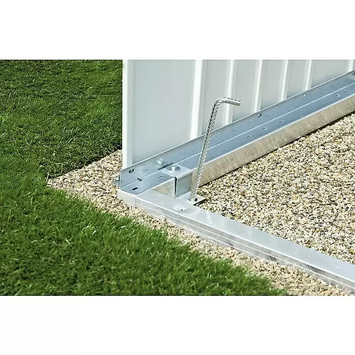 Biohort Neo Bodenrahmen - Passend für: Biohort Gerätehaus NEO 1C/ 3A, B x L: 278 x 166 cm - Verzinkter Gerätehaus-Basishrahmen mit Erdanker, für stabile Installation auf vorbereitetem Untergrund.