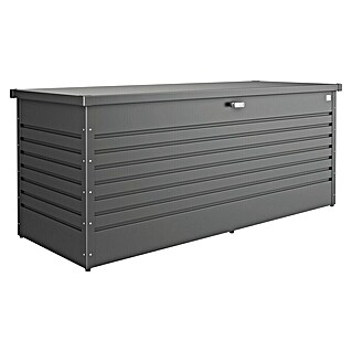 Biohort FreizeitBox Gartenbox 200 (L x B x H: 201 x 79 x 83 cm, Dunkelgrau Metallic, Stahl)