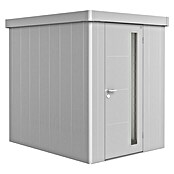 Biohort Neo Gerätehaus 2A (Außenbreite inkl. Dachüberstand: 180 cm, Außentiefe inkl. Dachüberstand: 236 cm, Stahl, Silber Metallic) | BAUHAUS