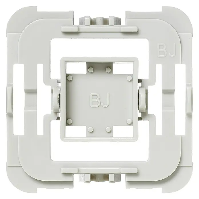 Homematic IP Adapter EQ3-ADA-BJ - 20 Stk., Passend für: Busch-Jäger Schalter Duro 2000 SI+SI Linear/Reflex SI+SI Linear/Future Linear/Axcent/Alpha/Carat/Solo - BJ Trägerrahmen in Weiß, eine robuste Halterung für Elektronik, bietet sicheren Halt und einfache Installation.