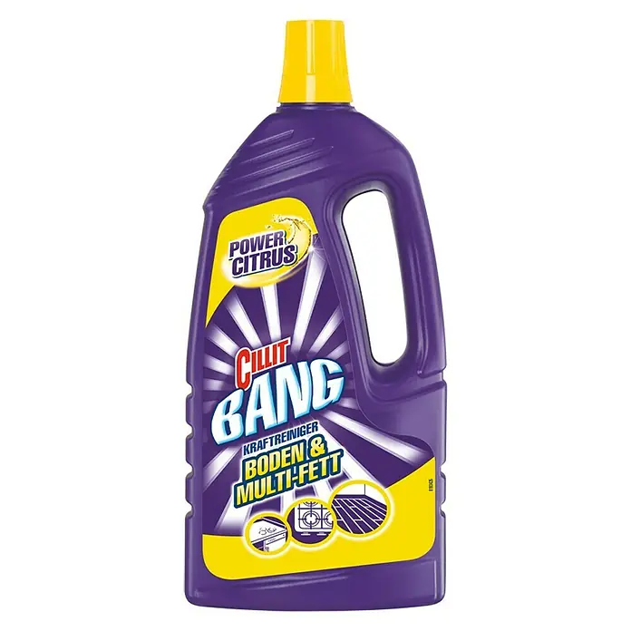 Cillit Bang Kraftreiniger Boden & Multi-Fett - 1,5 l, Flasche - Cillit Bang Boden & Multi-Fett Power Citrus Reiniger. Der kraftvolle Reiniger für Böden und mehr mit frischem Zitrusduft für ein sauberes Zuhause.