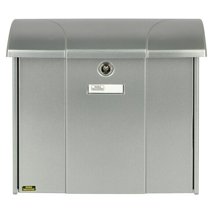 Burg-Wächter Briefkasten Olymp 916 (Stahl, 389 x 188 x 340 mm, Silber, Format Einwurf: DIN C4, 332 x 32 mm)