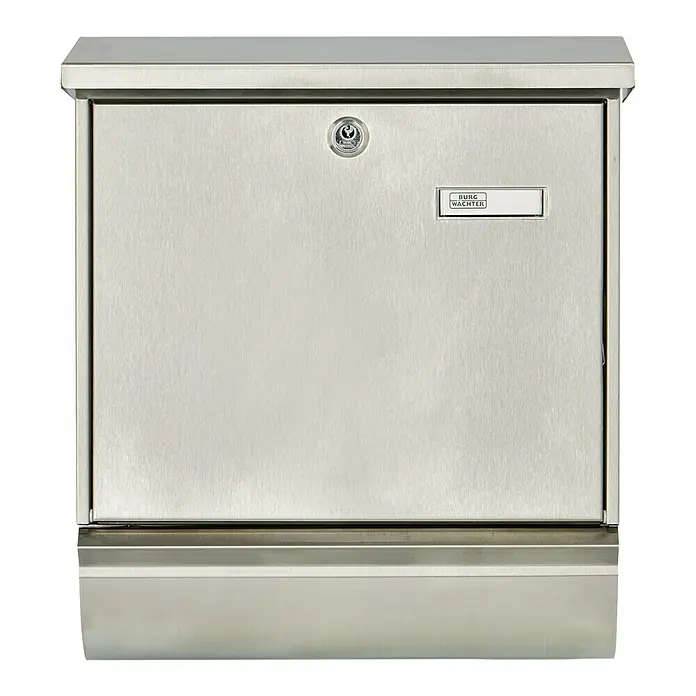 Burg-Wächter Wandbriefkasten Comfort 39130 - L x B x H: 38 x 14,8 x 44 cm, Edelstahl, Edelstahl, Zeitungsfach - Dieser Briefkasten von BURG-WÄCHTER präsentiert sich in einem schlichten, silberfarbenen Design und bietet sicheren Schutz für Ihre Post.