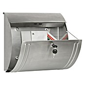 Burg-Wächter Briefkasten Modena 3857 (Edelstahl, 360 x 127 x 335 mm, Format Einwurf: DIN C4, 325 x 33 mm)