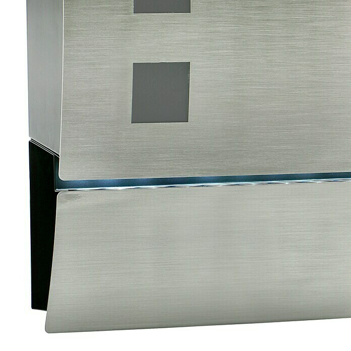 Portaferm LED-Briefkasten (125 x 370 x 556 mm, Edelstahl, Schrauben)