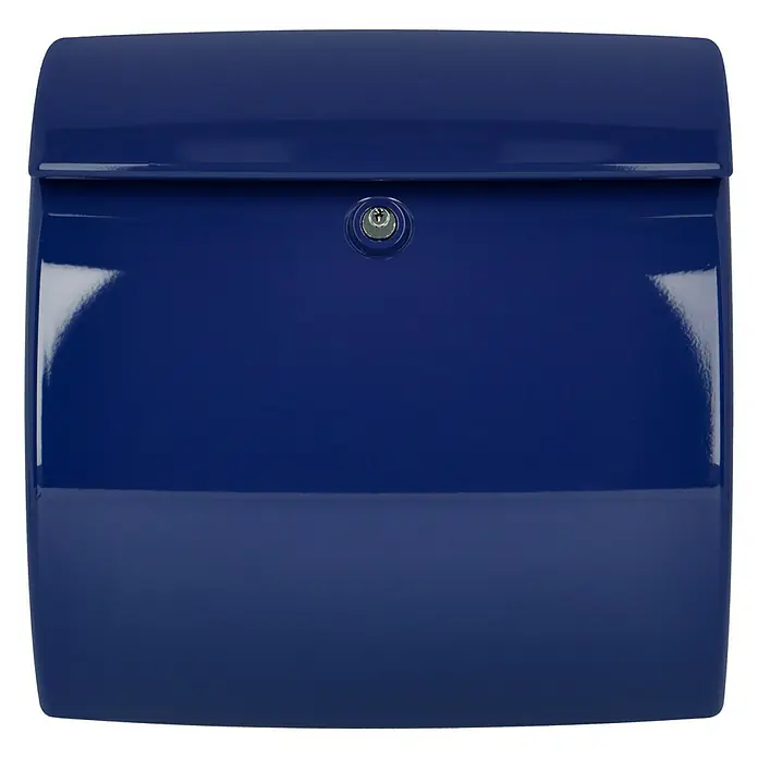 Burg-Wächter Wandbriefkasten Piano 886 - L x B x H: 38 x 17,8 x 40 cm, Marineblau, Kunststoff, Zeitungsfach - Elegantes blaues Briefkasten-Design. Der Briefkasten ist abschließbar und bietet Sicherheit für Ihre Post.