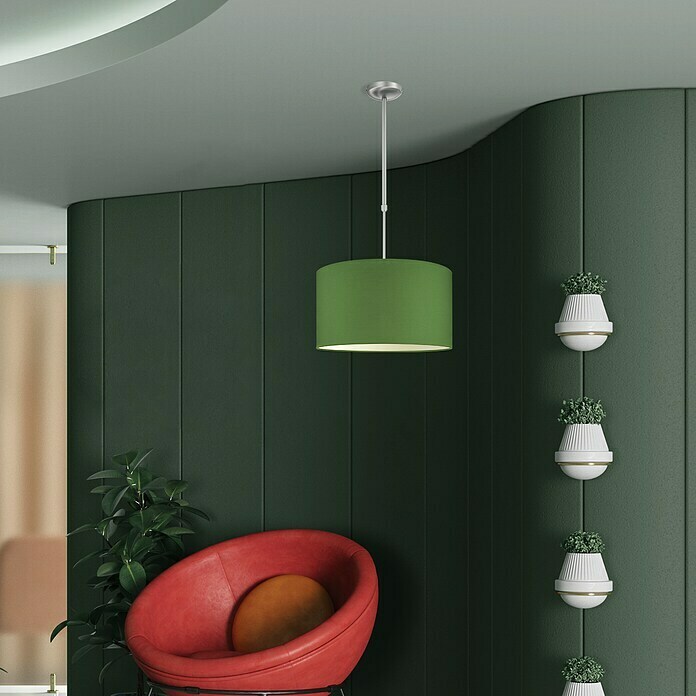Lampenschirm (Durchmesser: 400 mm, Farbe: Grün, Stoff)