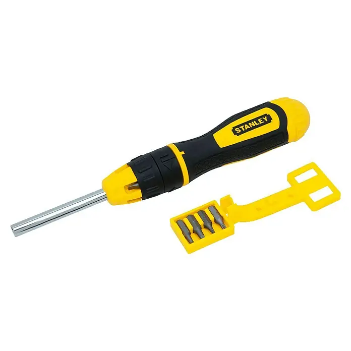 Stanley Destornillador de punta intercambiable 0-68-010 - 10 pzs. - Juego de destornilladores Stanley con puntas intercambiables. Herramienta versátil para varias tareas de atornillado con almacenamiento.