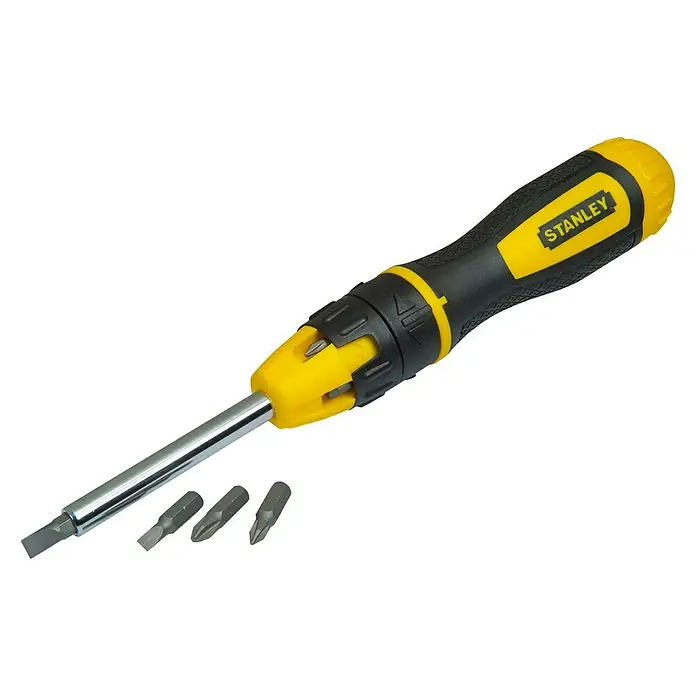 Stanley Destornillador de punta intercambiable 0-68-010 - 10 pzs. - Destornillador Stanley con juego de puntas, ideal para diversas tareas de atornillado. Mango robusto para comodidad y precisión.