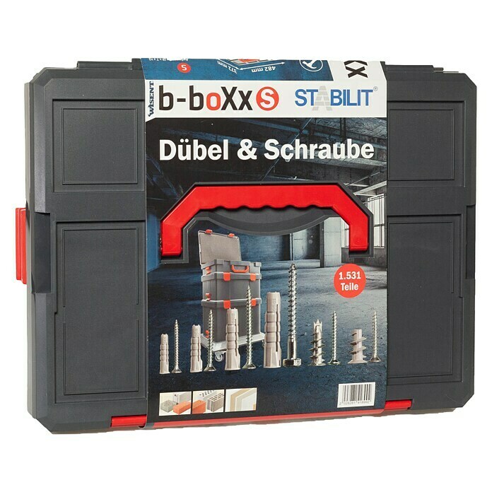 Stabilit Schrauben- & Dübelsortiment b-boXx1531 -tlg. Front View