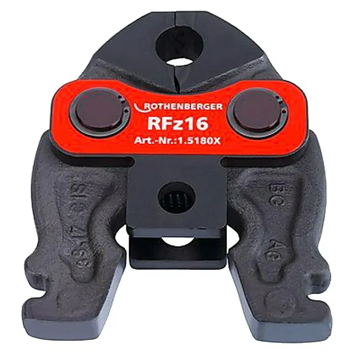 Rothenberger Mordaza de prensado Compact RFz16 - Diámetro: 16 mm, Apto para: Tubos - Mordaza de prensado ROTHENBERGER RFz16, herramienta para crimpar tubos, ideal para fontaneros y artesanos. Asegura conexiones precisas y seguras.