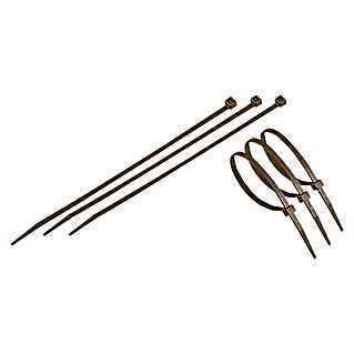 Set de bridas para cables (Largo: 29 cm, 50 ud., Marrón)