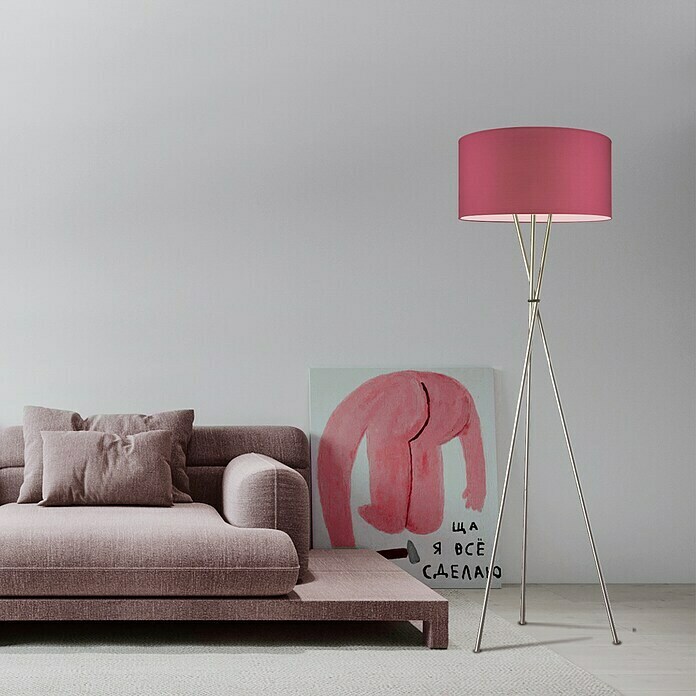 Lampenschirm (Durchmesser: 500 mm, Farbe: Rosa, Stoff)
