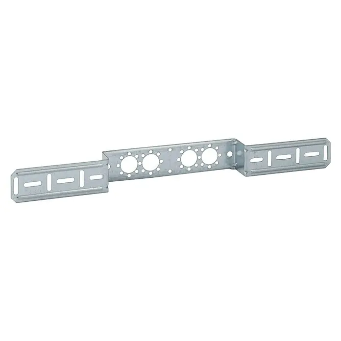 Geberit Mepla Montageplatte 601.732.00.1 - Stahl, Gekröpft - Metallmontageschiene mit Löchern und Schlitzen zur Befestigung verschiedener Geräte. Robuste Konstruktion für zuverlässigen Halt.