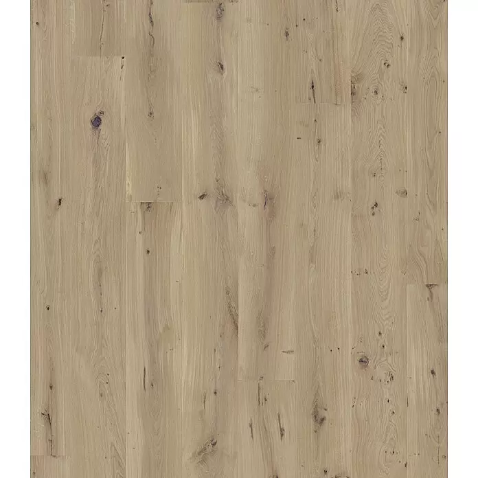 Parkett - Eiche Inntal rustikal, Landhausdiele, 1.900 x 190 x 14 mm - Helle Holzfußbodendielen mit natürlicher Maserung und markanten Ästen.