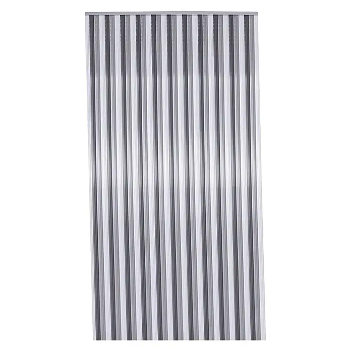 Türvorhang Aruba - Weiß/Schwarz/Grau, 90 x 200 cm - Isoliertes Aluminium-Lamellenpaneel. Das Paneel verfügt über eine robuste Konstruktion und ist ideal für energieeffiziente Anwendungen.