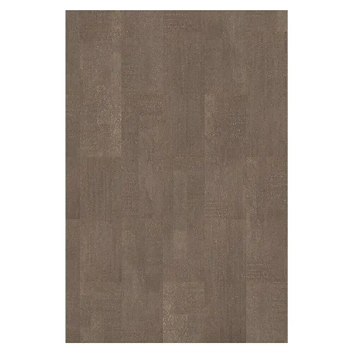 Corklife Studiostyle Korkboden - Lisboa Cinza, Mehrstab, 905 x 295 x 10,5 mm - Braun gefärbtes Korkparkett mit rechteckigem Fliesenmuster und natürlicher Textur. Perfekt für moderne Innenräume und Wohnbereiche.