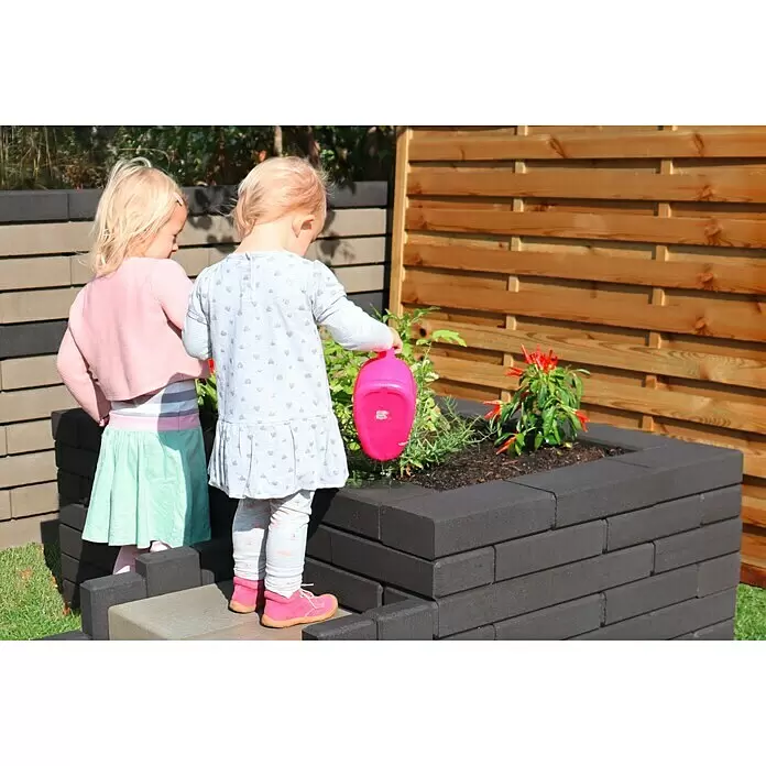 Christoph Mauerstein C-Line Block - 30 x 15 x 7,5 cm, Anthrazit, Beton - Anwendungsbeispiel