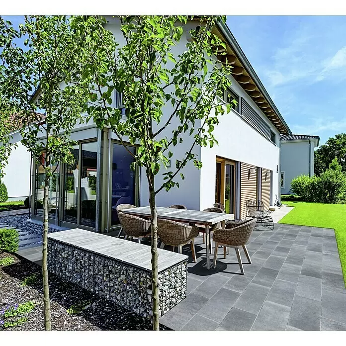 EHL Terrassenplatte BAUHAUS - 50 x 25 x 4 cm, Nero, Beton - Stimmungsaufnahme