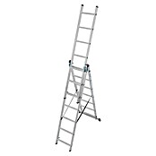 Escalera multiusos (Altura de trabajo: 5,1 m, 3 x 7 peldaños, Aluminio)
