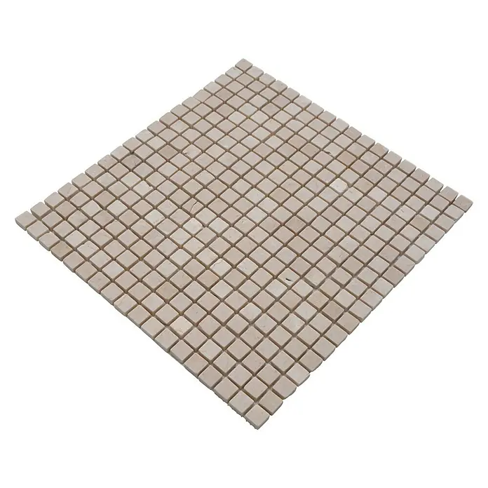 Mosaikfliese Quadrat Uni MOS 15/13R - 30,5 x 32,2 cm, Beige, Matt - Quadratische Mosaikfliesen in Beige, ideal für stilvolle Wand- oder Bodengestaltung. Die Fliesen sind robust und einfach zu verlegen.