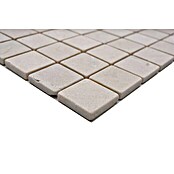 Mosaikfliese Quadrat Uni MOS 32/13R (30,5 x 30,5 cm, Beige, Matt)