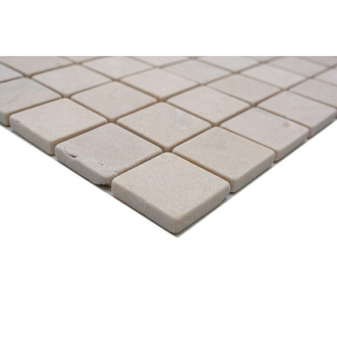 Mosaikfliese Quadrat Uni MOS 32/13R30,5 x 30,5 cm, Beige, Matt Detail Shot