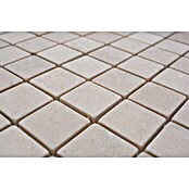 Mosaikfliese Quadrat Uni MOS 32/13R (30,5 x 30,5 cm, Beige, Matt)