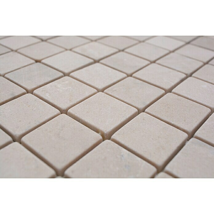 Mosaikfliese Quadrat Uni MOS 32/13R30,5 x 30,5 cm, Beige, Matt Detail Shot