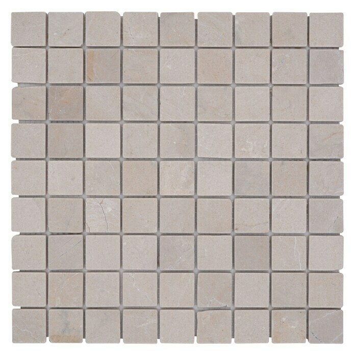 Mosaikfliese Quadrat Uni MOS 32/13R30,5 x 30,5 cm, Beige, Matt Top View