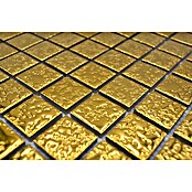 Mosaikfliese Quadrat Uni GO 282 (33 x 30,2 cm, Gold, Glänzend)