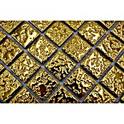 Mosaikfliese Quadrat Uni GO 282 (33 x 30,2 cm, Gold, Glänzend)