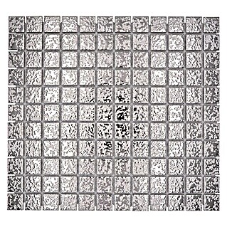 Mosaikfliese Quadrat Uni SB 393 (33 x 30,2 cm, Silber, Glänzend)
