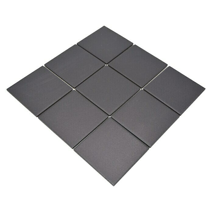 Mosaikfliese Quadrat RAT 89029,8 x 29,8 cm, Schwarz, Matt Diagonal View