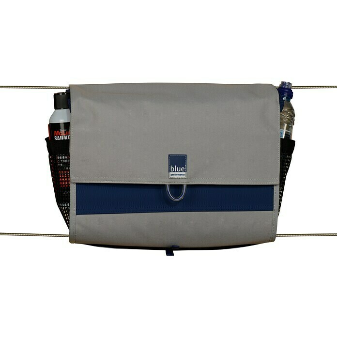 Blue Performance Relingtasche Deluxe (L x B x T: 350 x 250 x 120 mm, Grau/Blau, 2 Seitentaschen) | BAUHAUS