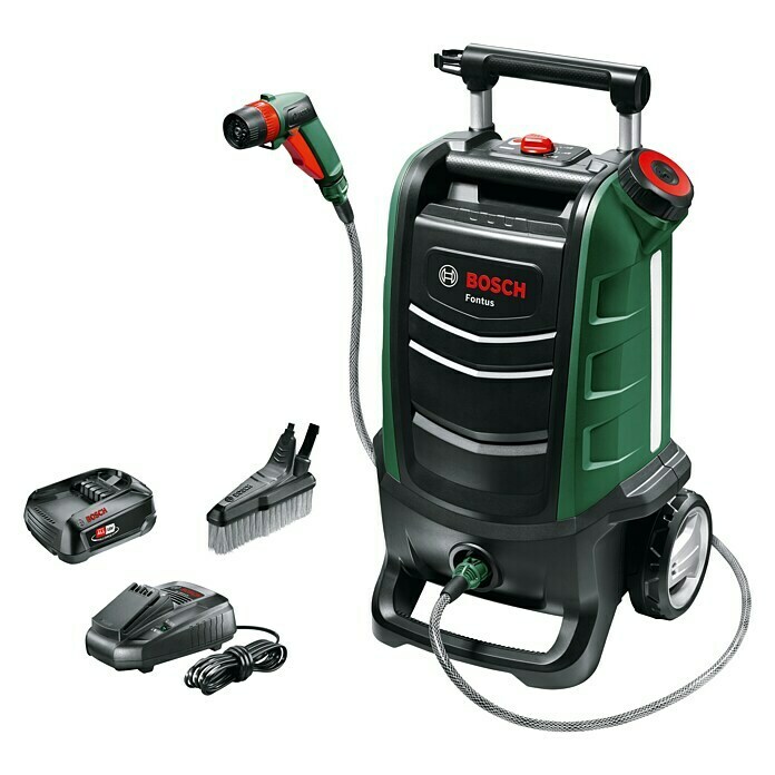 Bosch 18 V Power for All Akku-Hochdruckreiniger Fontus18 V, 1 Akku, 2,5 Ah, Max. Druck: 20 bar Diagonal View