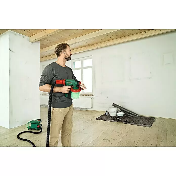 Bosch Farbsprühsystem PFS 7000 - Leistungsaufnahme: 1.400 W, Geeignet für: Alle Farbarten, 1.000 ml - Anwendungsbeispiel