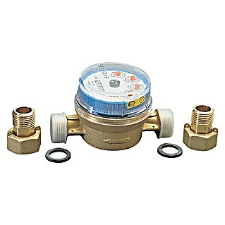 Contador de agua para vivienda (Dimensión conexión: ½″, Caudal nominal Qn: 1,5 m³/h, Válvula para agua fría)