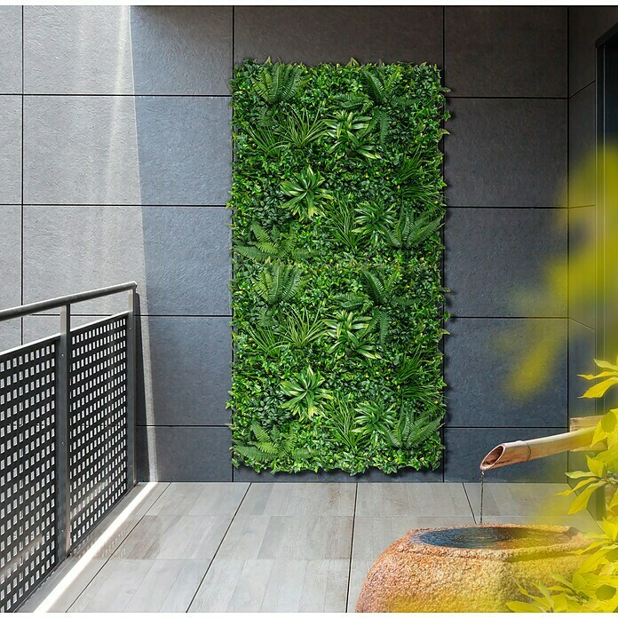 Vertikalni vrt Tropic  (Plastika, Do x Š: 100 x 100 cm) | 8471 - Seidenblumen/Kunstpflanzen | IDDQ - Seidenblumen/Kunstpflanzen | IDD - Trendy | ID - Trendy | I - Stadtgarten | BAUHAUS