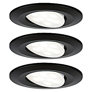 Paulmann LED-Einbauleuchten-Set Vali (16,5 W, Schwarz, 3 Stk., Warmweiß, IP65)