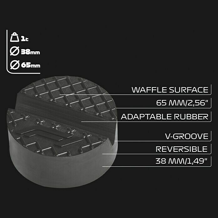 Formula 1® Gummiauflage RP500Belastbarkeit: 1.000 kg, Geeignet für: Wagenheber, Rutschfest Unknown