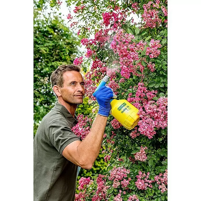 Gloria Handsprüher Hobby 10 FLEX mit Doppelhub - 360 ° Funktion, 1 l - Anwendungsbeispiel