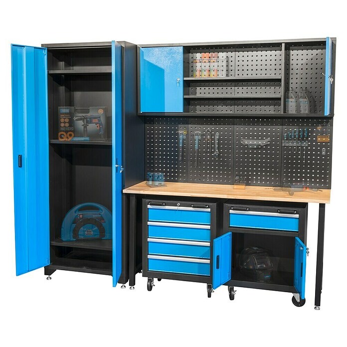 Güde Werkbank (Arbeitshöhe: 205 cm, Blau/Schwarz) | BAUHAUS